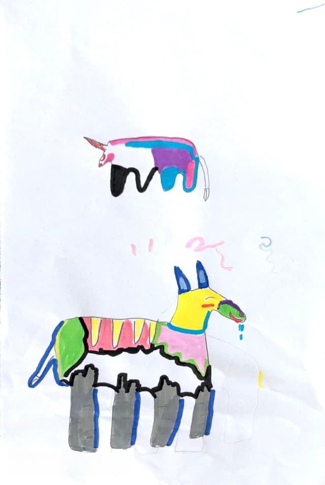 unicorn bear, deer elephant